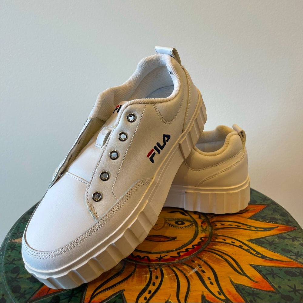 Fila White Sneakers - Size 6